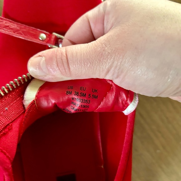 DKNY Red Melissa Neoprene Zip Sneakers - Picture 5 of 7